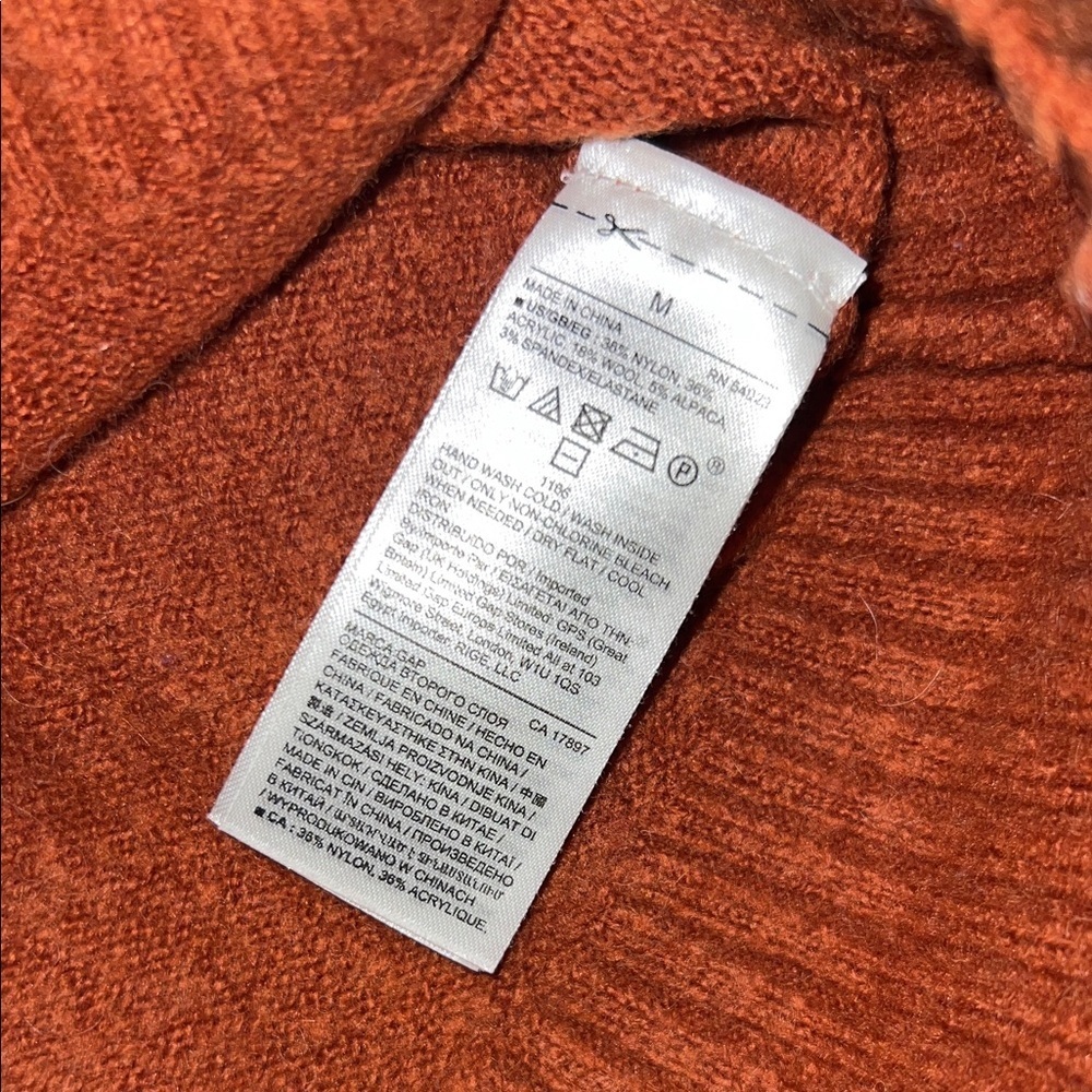 GAP Women's V-Neck Sweater in Rust color - Picture 6 of 7